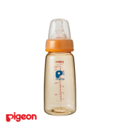 貝親Pigeon 一般口徑母乳實感PPSU奶瓶160ml-橘